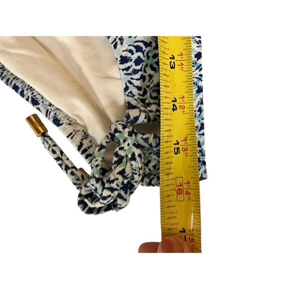 🌸3/$15🌸Blue and White Geometric Pattern Bikini Bottoms Medium - Picture 4 of 4